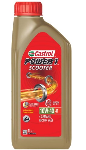 Castrol POWER1 Scooter 4T 10W-40 1 Litre Motosiklet Yağı